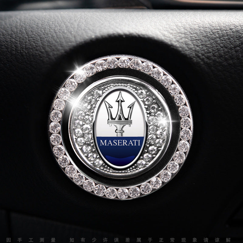 Luxury Crystal Car Starter Button Ring Cover