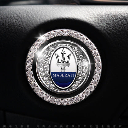Luxury Crystal Car Starter Button Ring Cover
