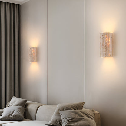 Contemporary Stone Outdoor LED Wall Lamp