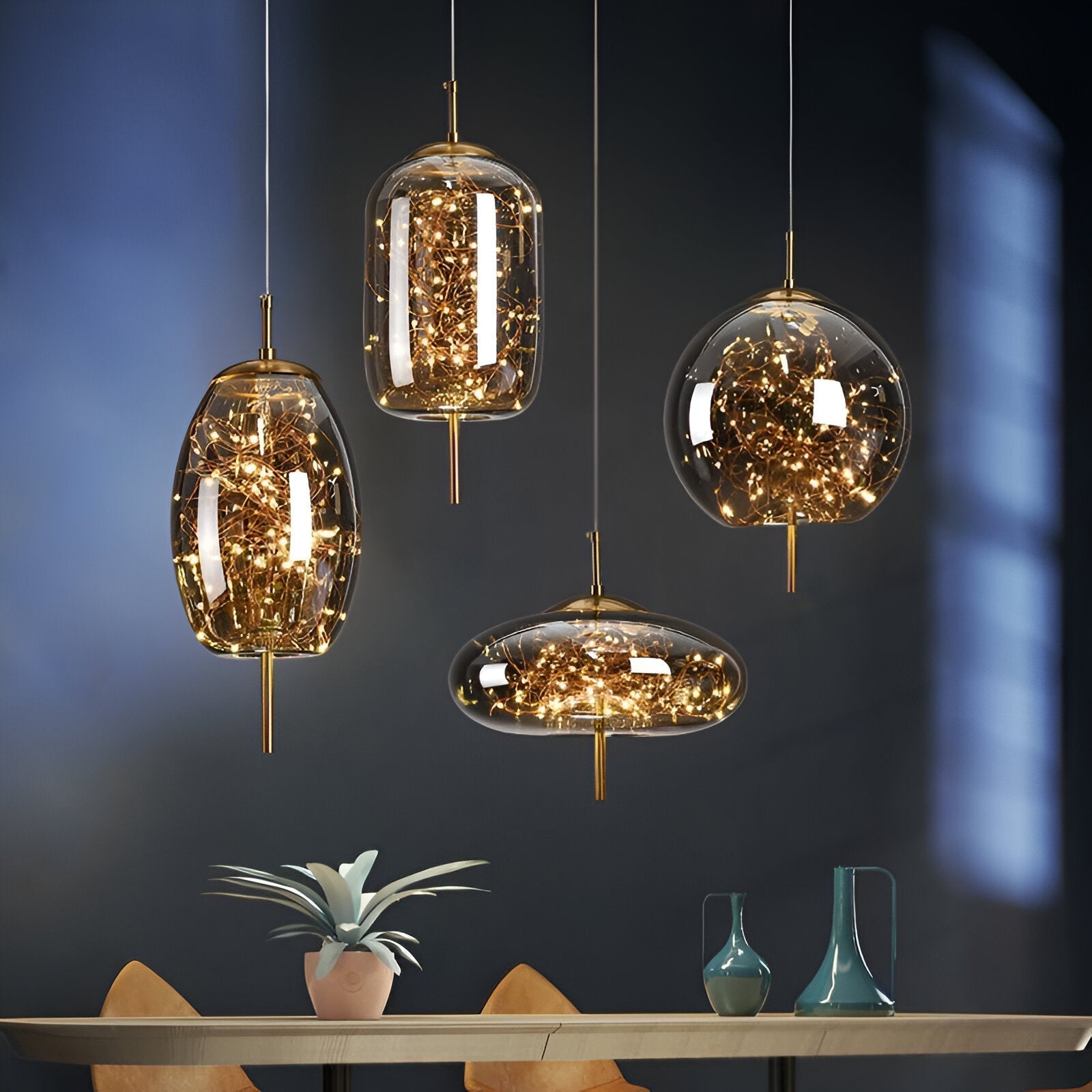 Elegant Glass Modern Pendant Light - Fesara