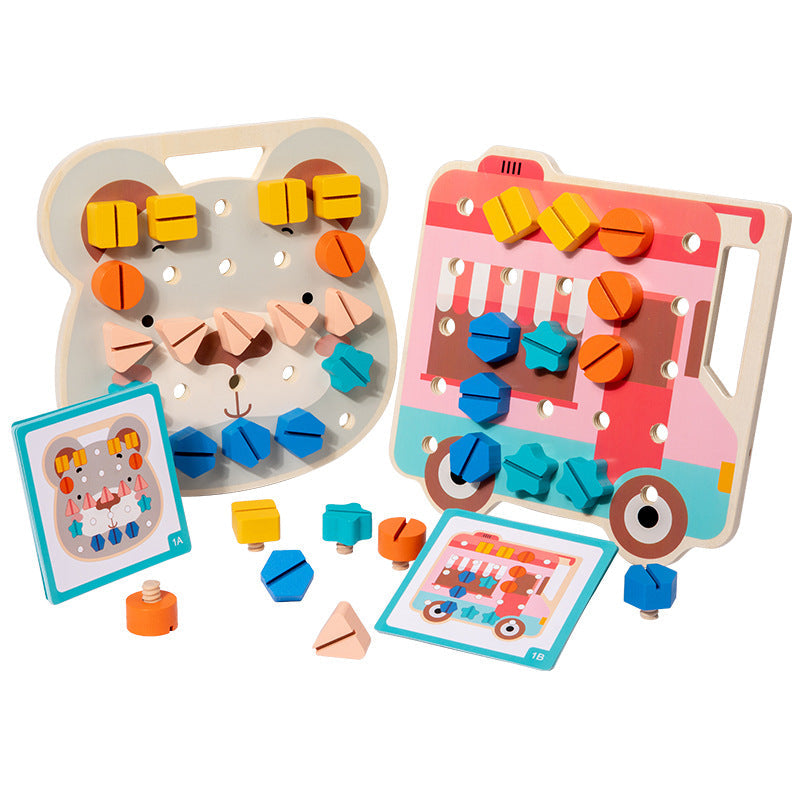 Colorful Wooden Bear Board for Kids Craft Kit
