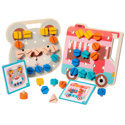 Colorful Wooden Bear Board for Kids Craft Kit