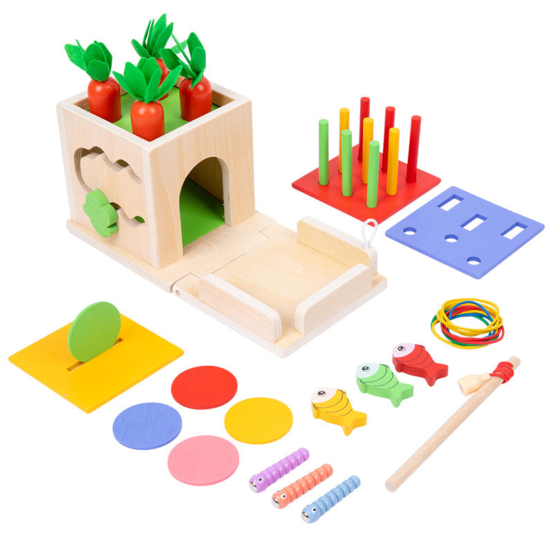 Educational Wooden Shape Sorting Toy Block Cube