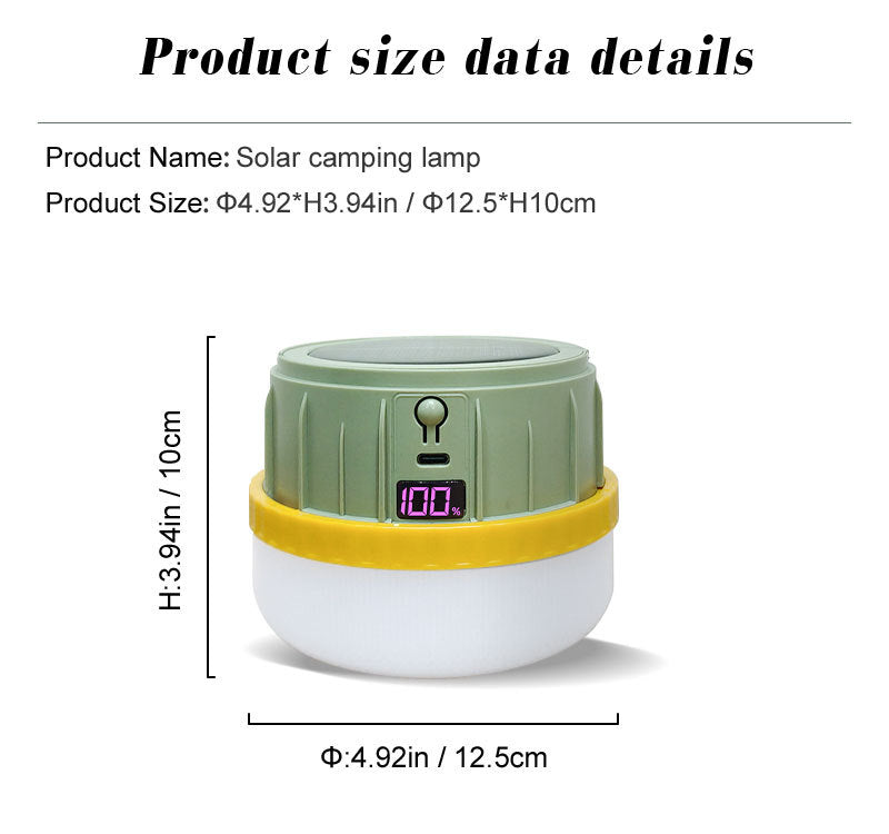 Portable LED Solar Powered Camp Light