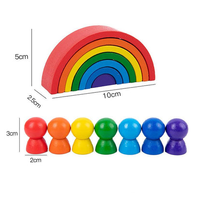 Colorful Kids Wooden Building Blocks Set