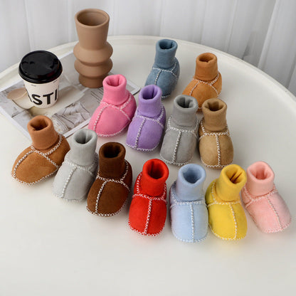 Cozy Infant Booties with Soft Fleece Lining