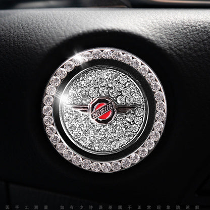Luxury Crystal Car Starter Button Ring Cover