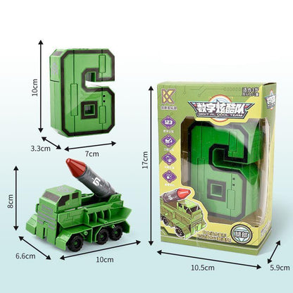 Fun Folding Number Car Toy Set
