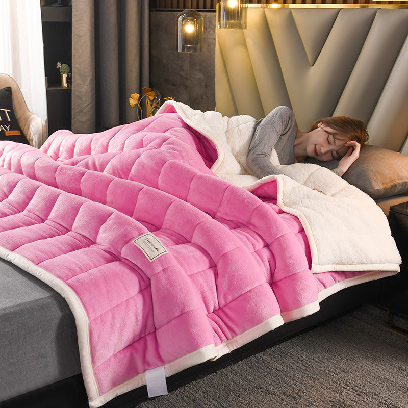 Soft Plush Fleece Throw Winter Blanket