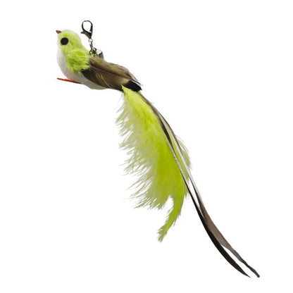 Fun Feather Teaser Cat Toy with Real Bird Motion