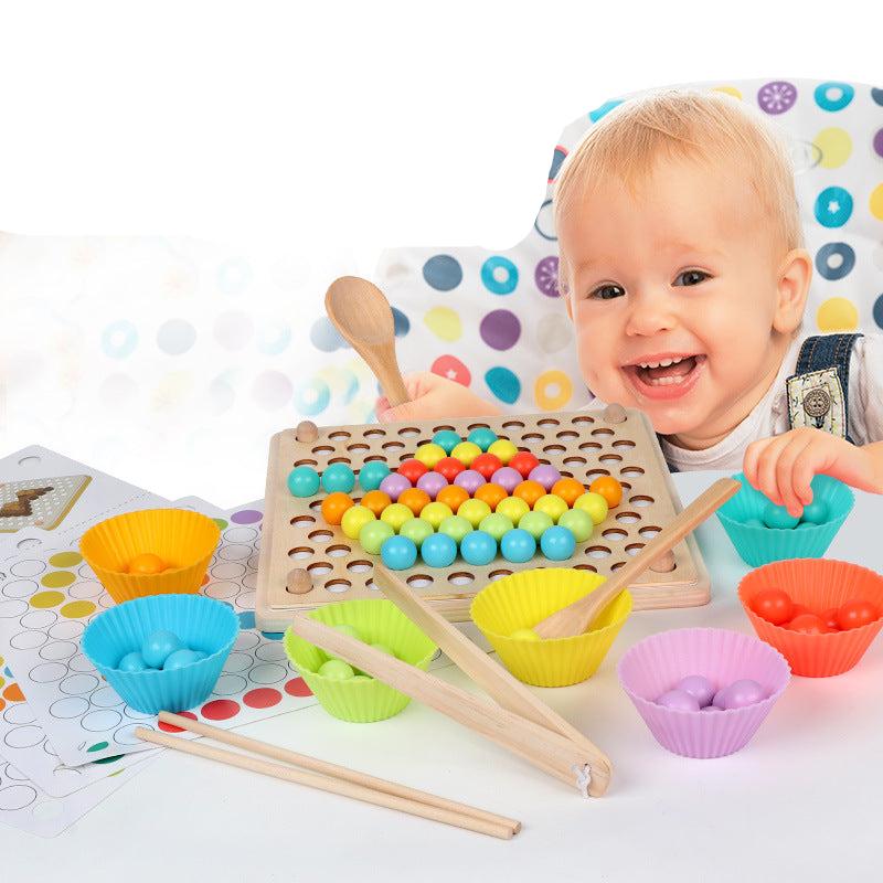 Educational Wooden Bead Sorter Toy - Fesara