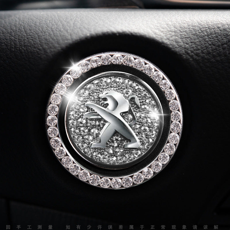 Luxury Crystal Car Starter Button Ring Cover