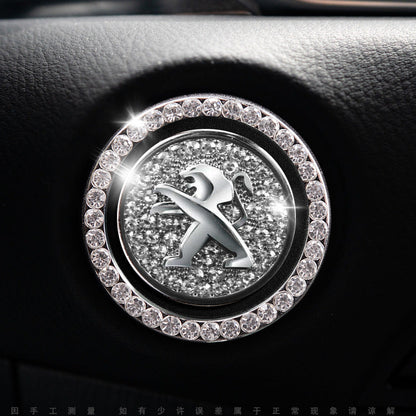 Luxury Crystal Car Starter Button Ring Cover