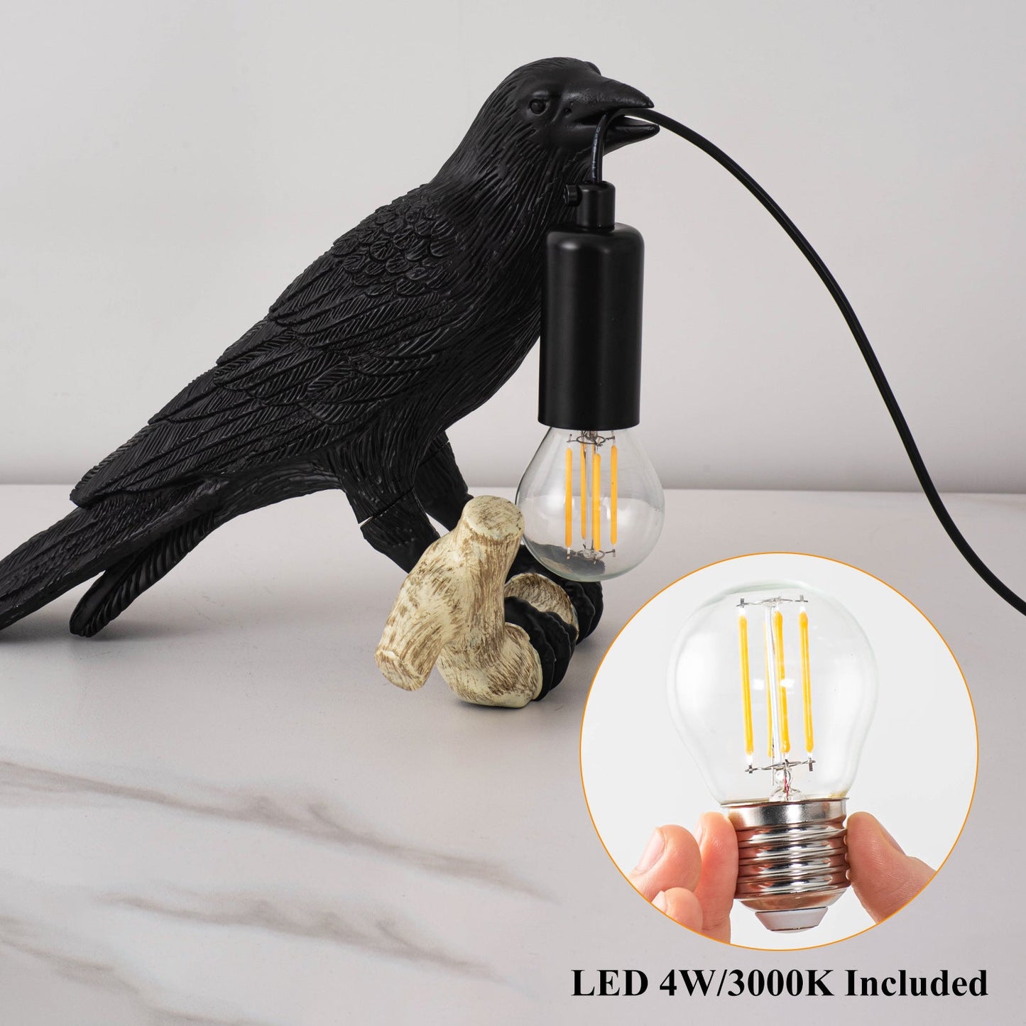 Compact Bird themed Desk Table Lamp for Bedroom