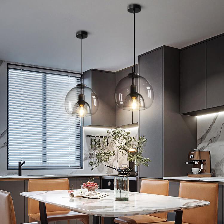 Simple Clear Glass Pendant Light Fixture