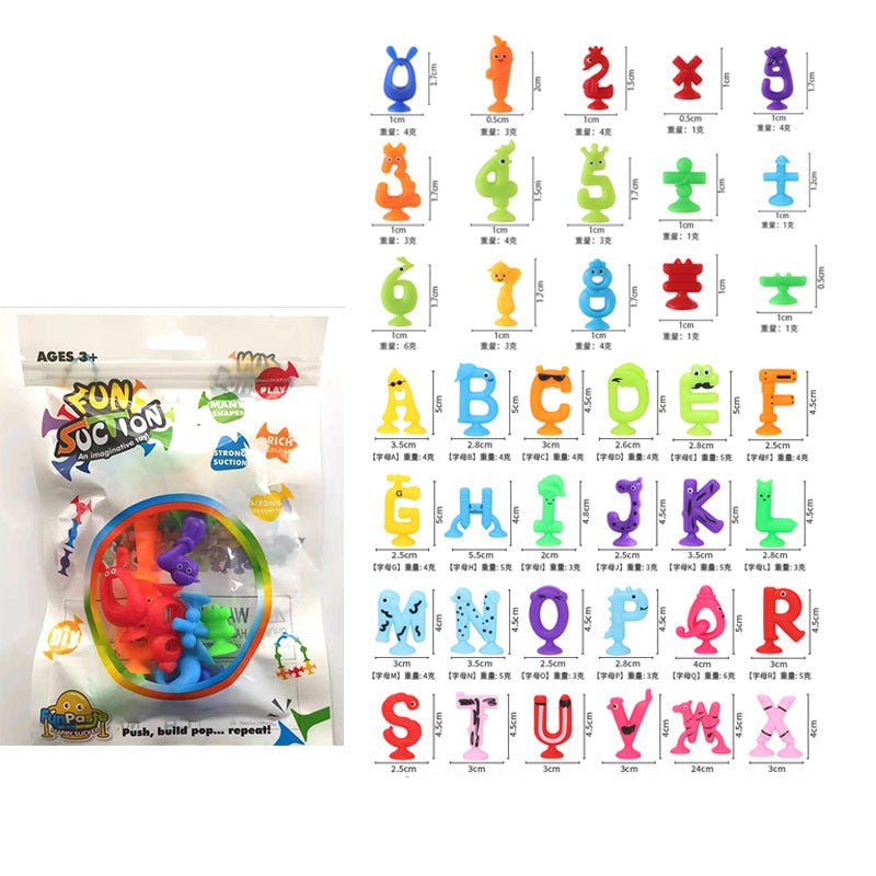 Fun Kids Suction Cup Alphabet and Number Toy