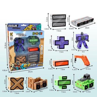 Fun Folding Number Car Toy Set