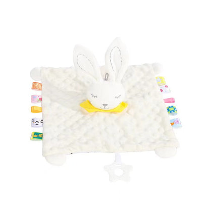 Soft Teddy Security Blanket with Rattle Toy