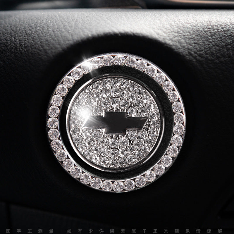 Luxury Crystal Car Starter Button Ring Cover