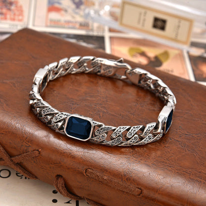 Stylish Diamond Pattern Unisex Copper Chain Bracelet