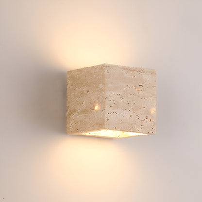 Simple Stone Outdoor LED Wall Sconce Light