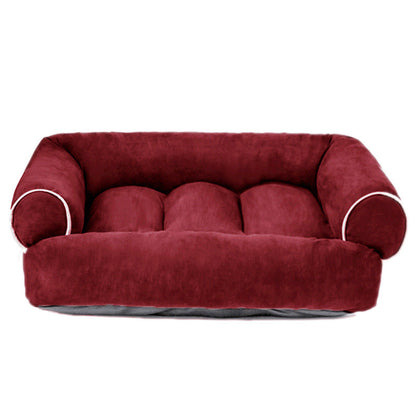 Plush Dog Bed with Removable Cover - Supportive Pet Mattress