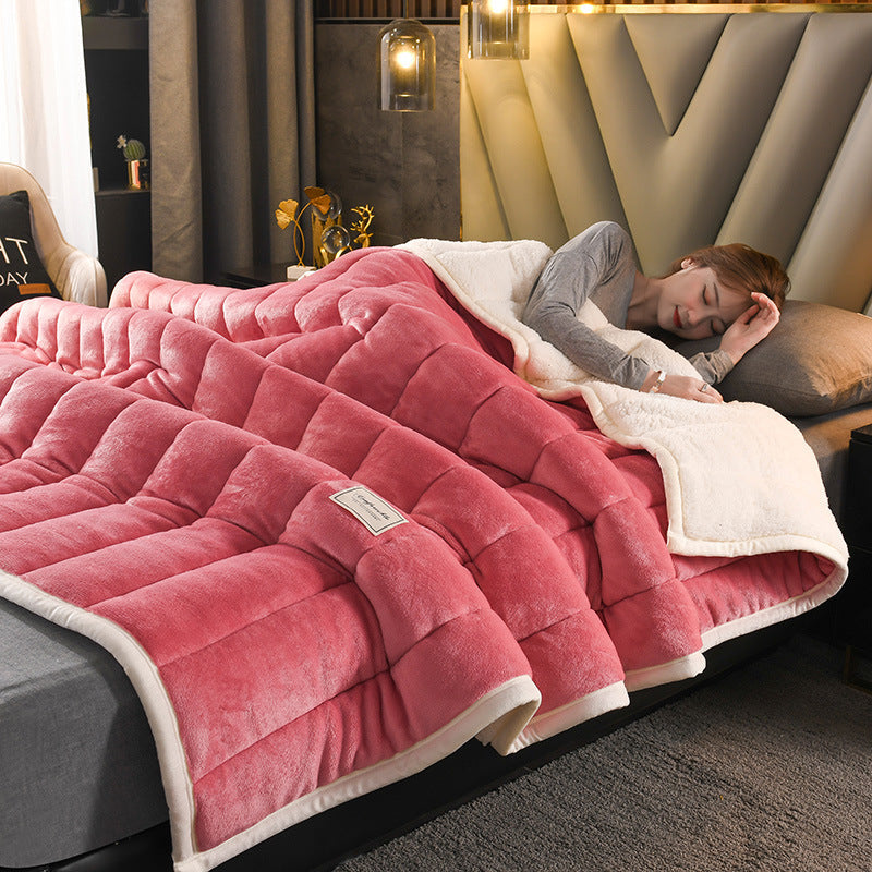 Soft Plush Fleece Throw Winter Blanket