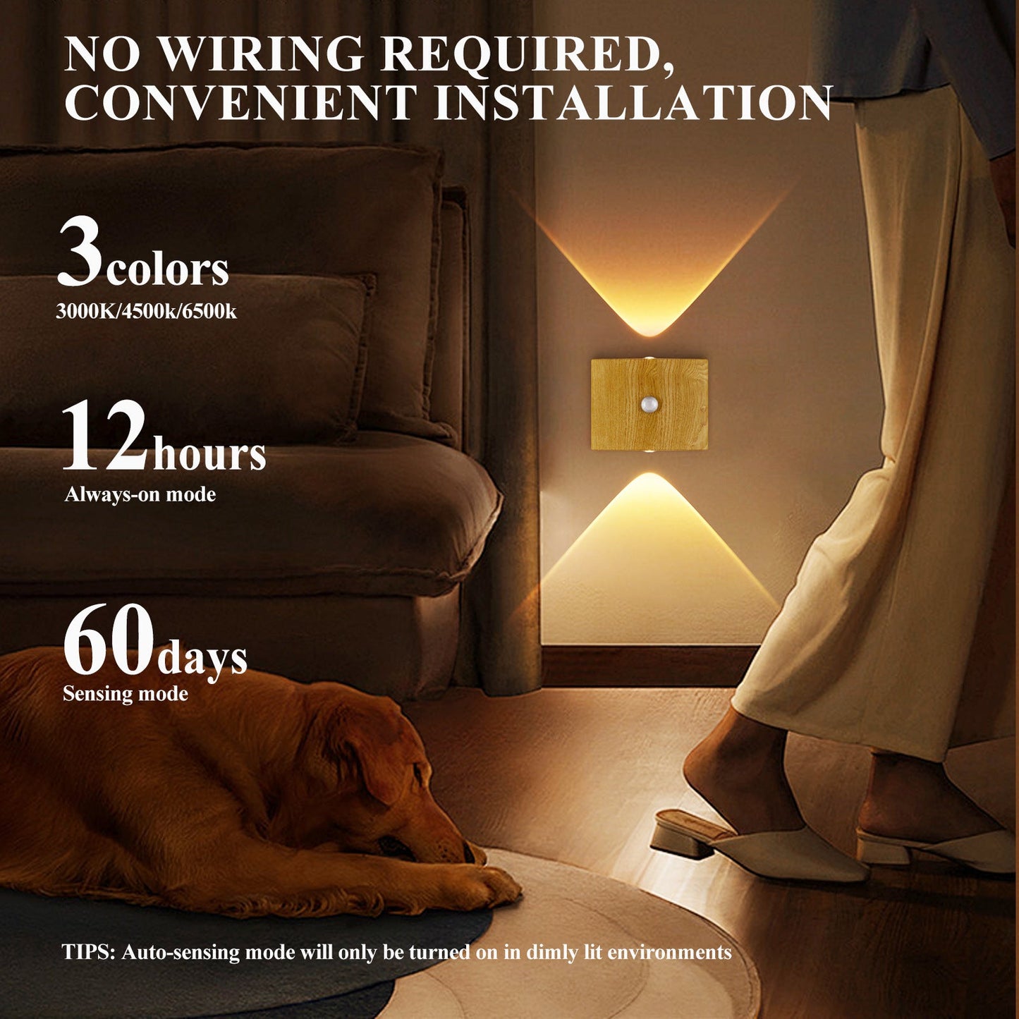 Easy Install LED Motion Sensor Wall Light