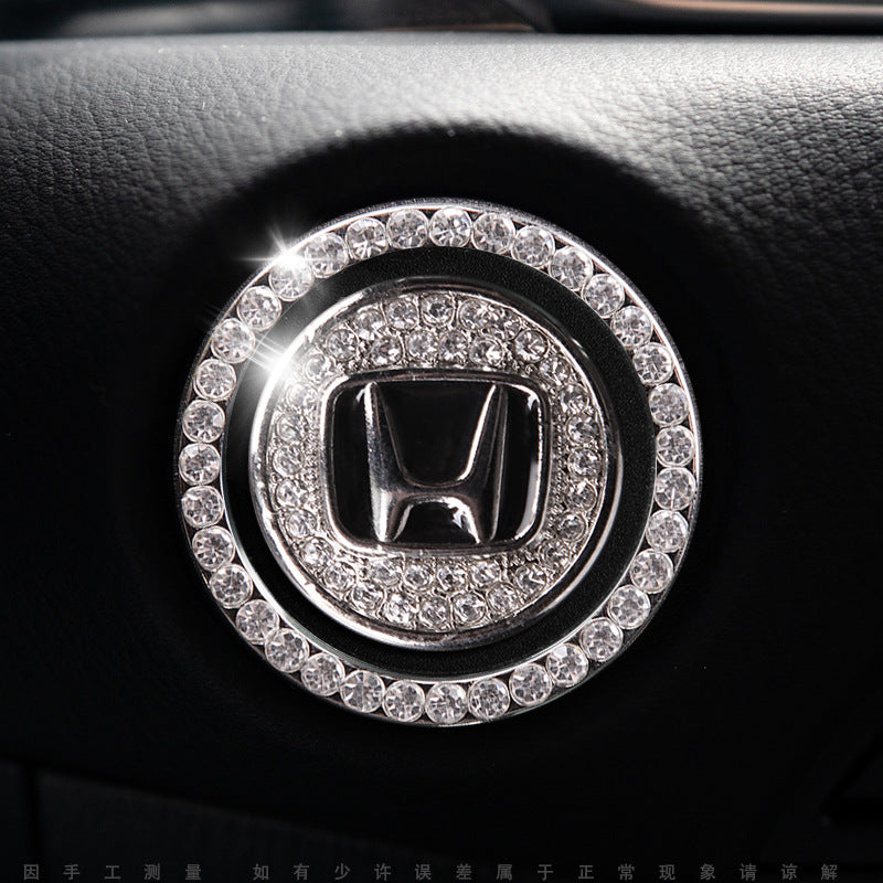 Luxury Crystal Car Starter Button Ring Cover