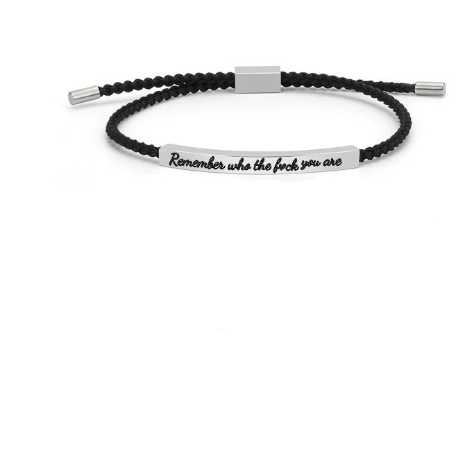 Inspirational Quote Bangle Bracelet