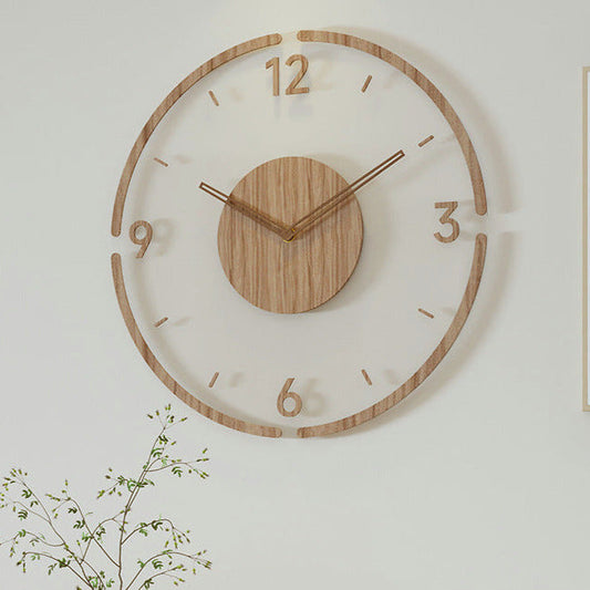 Classic Wooden Large Wall Clock - Fesara