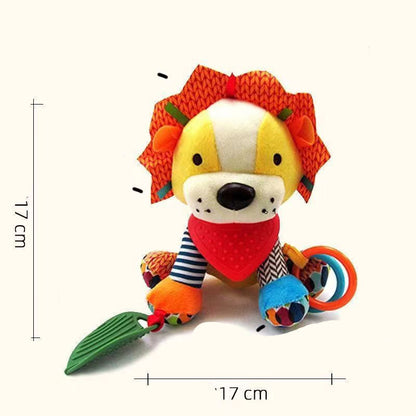 Soft Baby Teething Toy with Rattle and Silicone Chew