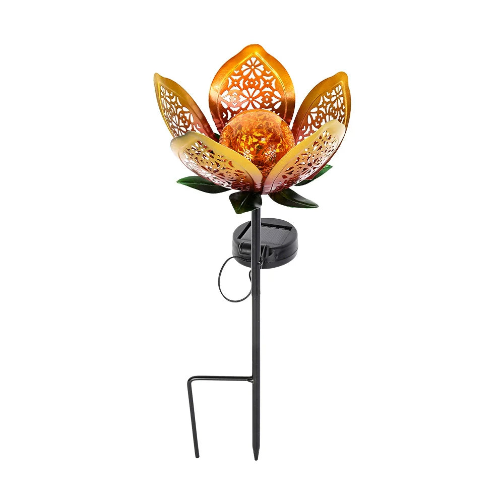 Bright Solar Yard Lamp, Elegant Glass Globe Lamp, Durable Outdoor Garden Light
