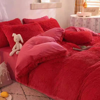 Soft Velvet Bedding Set with Pillow