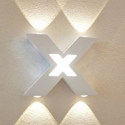 Outdoor Weatherproof Cross LED Wall Lamp