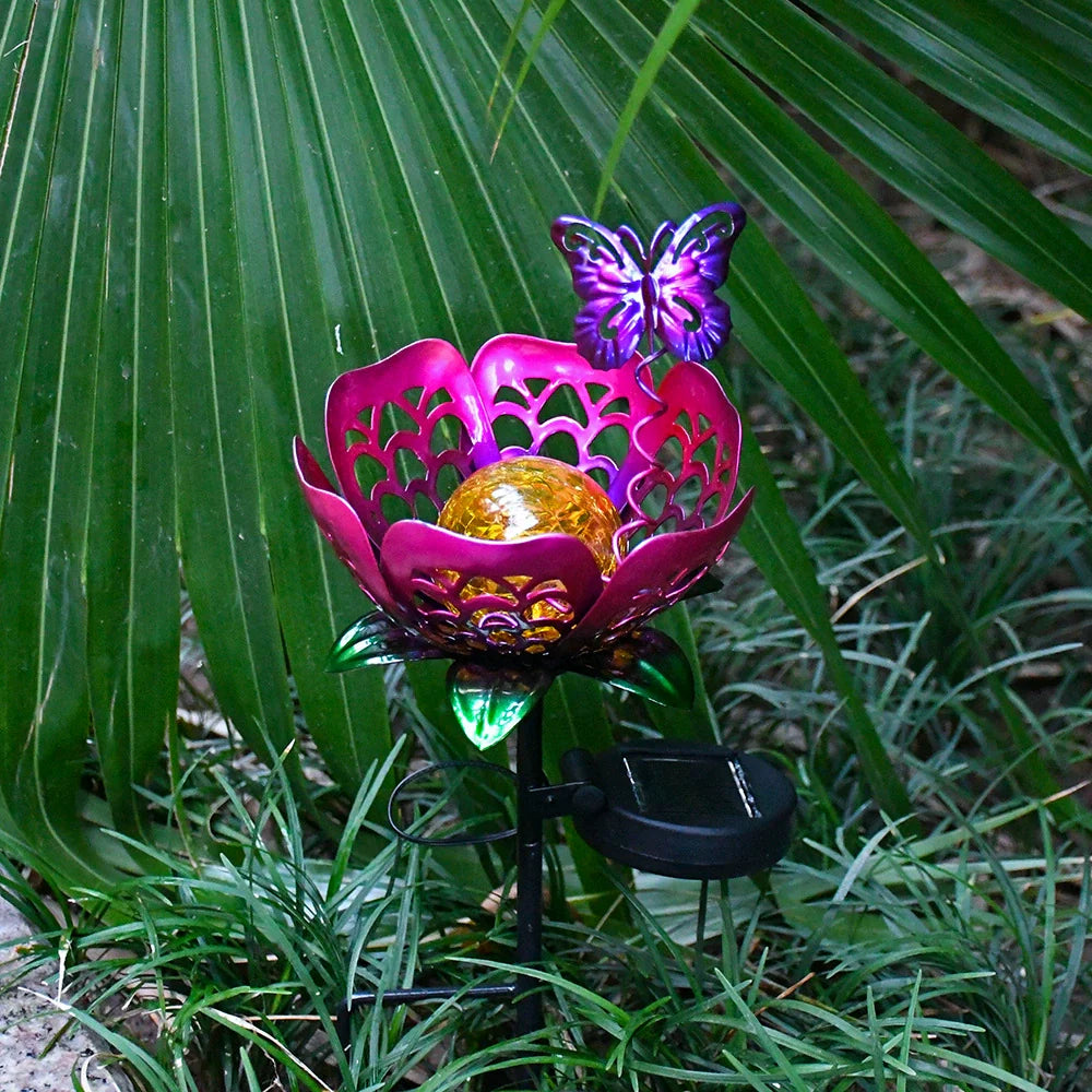 Outdoor Solar Powered Sunflower Garden Lamp Stake