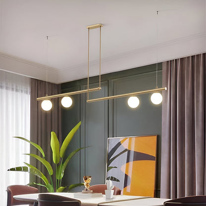 Modern Glass Linear Pendant Light Fixture