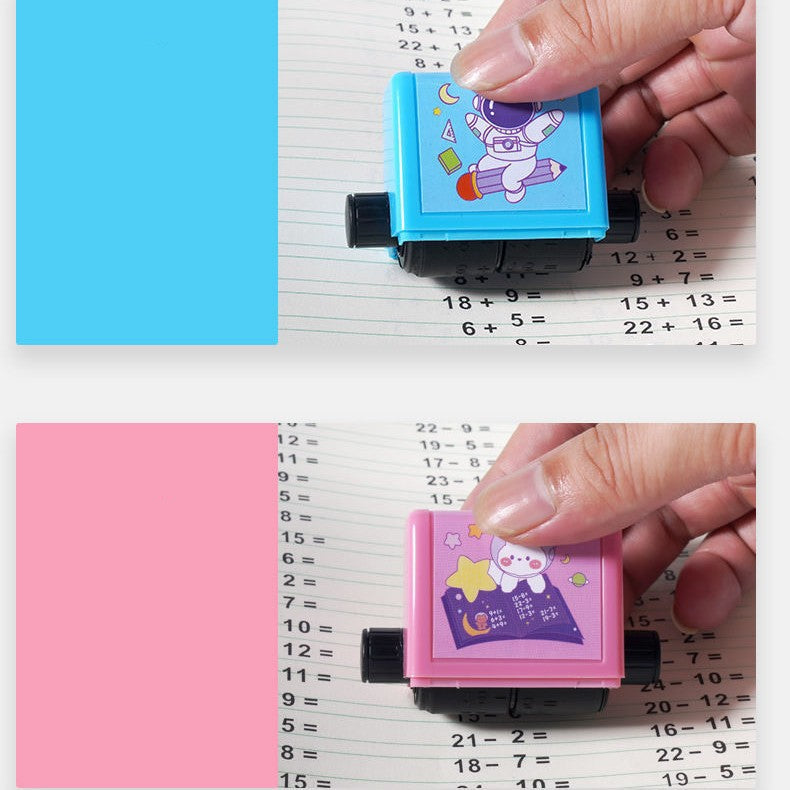 Fun Math Number Stamp Roller for Kids Learning