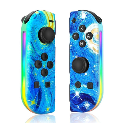 Wireless Gaming Controller for Nintendo Switch - Comfortable Gamepad with Colorful Lights