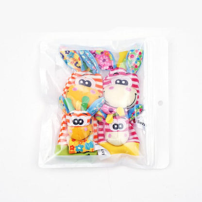 Soft Baby Socks and Teether Bracelet Set