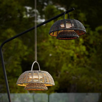 Eco-Friendly Bamboo Outdoor Lamp - Weather-Resistant LED Light Fixture-5