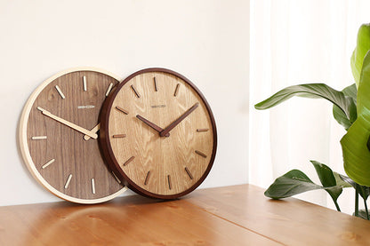 Simple Silent Wood Wall Clock 12 Inches