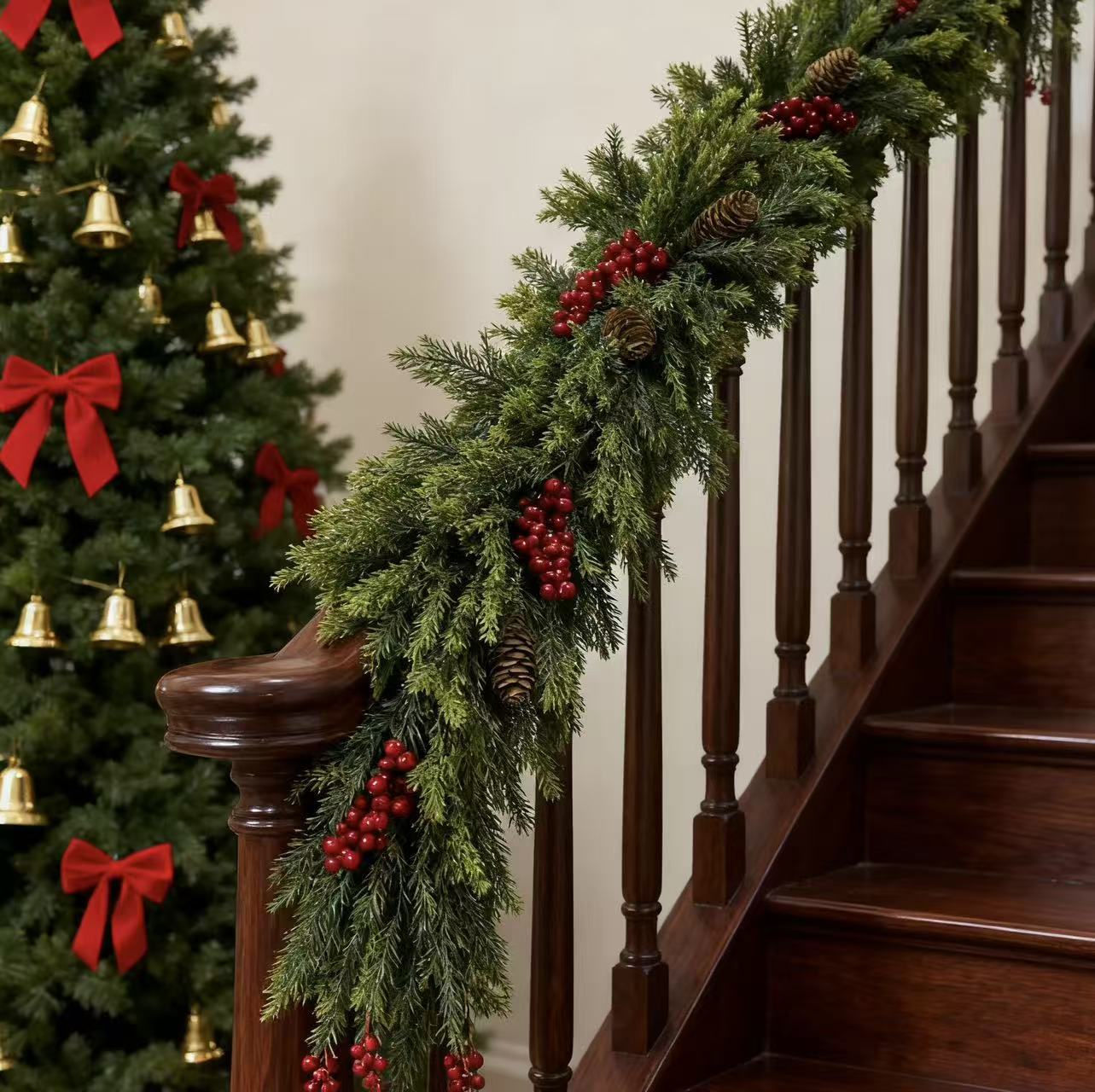 Fresh Greenery Holiday Door Wreath