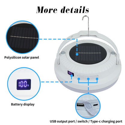Portable Outdoor Solar Powered Lantern Light