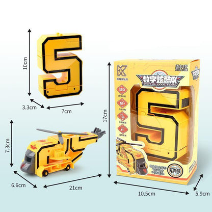 Fun Folding Number Car Toy Set