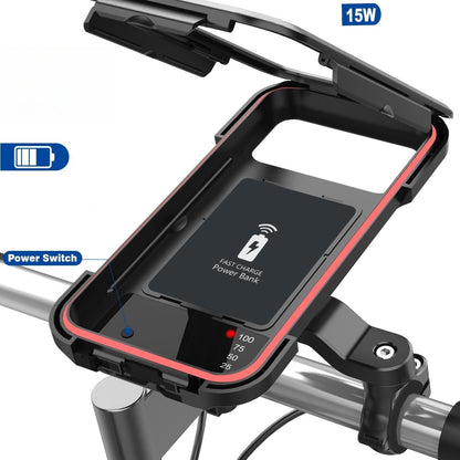 Waterproof Bicycle Phone Holder with Power Bank