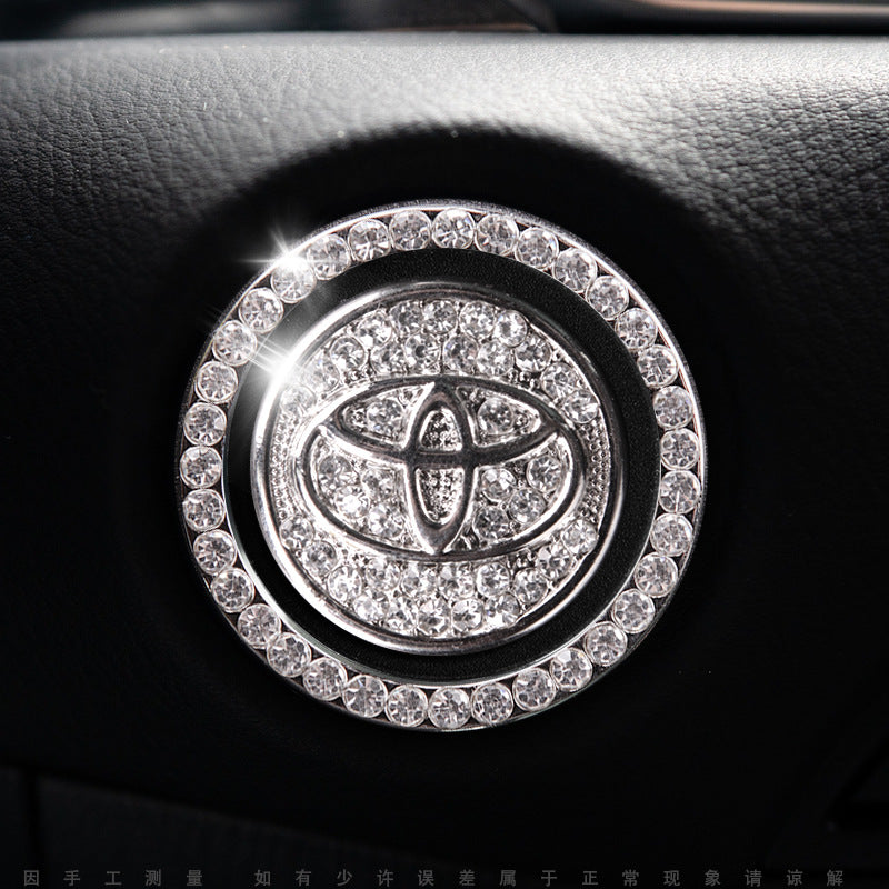 Luxury Crystal Car Starter Button Ring Cover