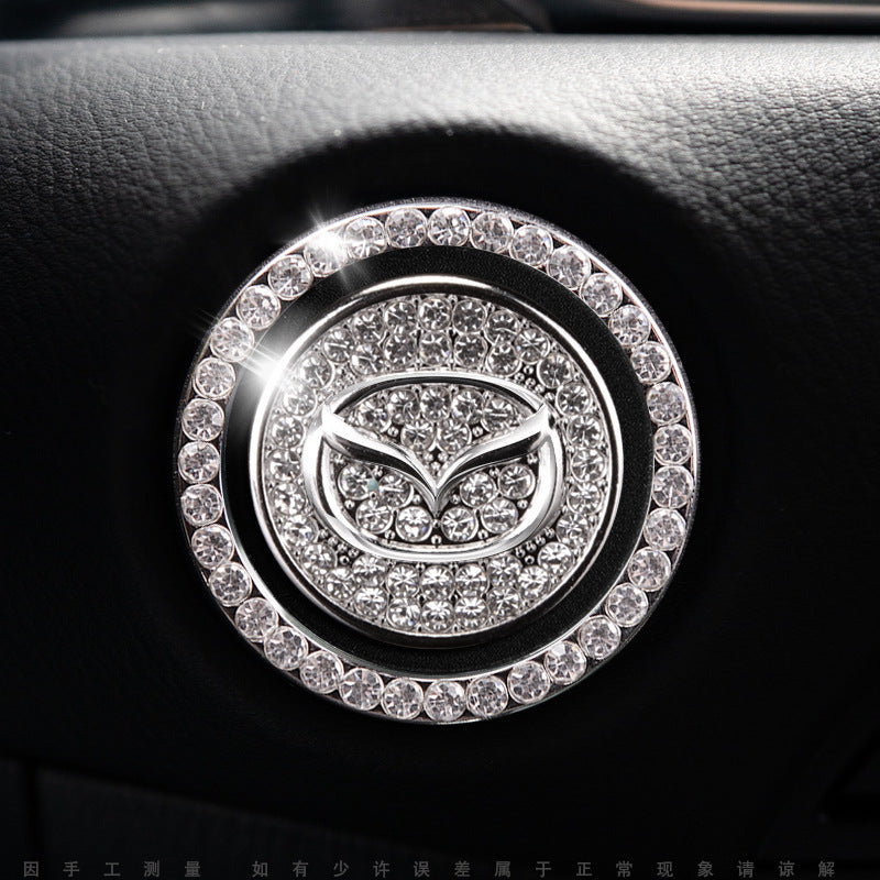 Luxury Crystal Car Starter Button Ring Cover