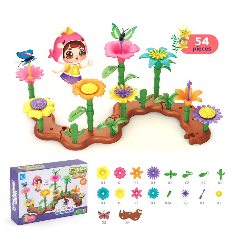 Colorful Blooming Brick Toy Set