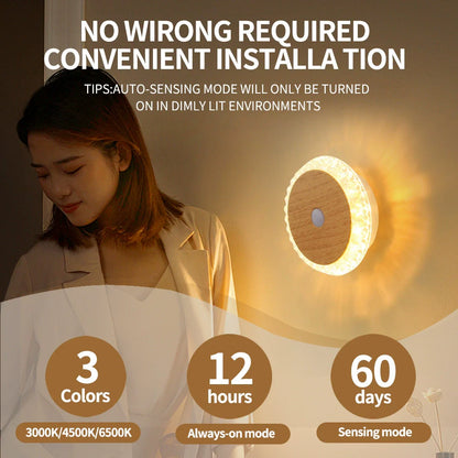 Wireless Motion Sensor LED Night Light Wall Lamp